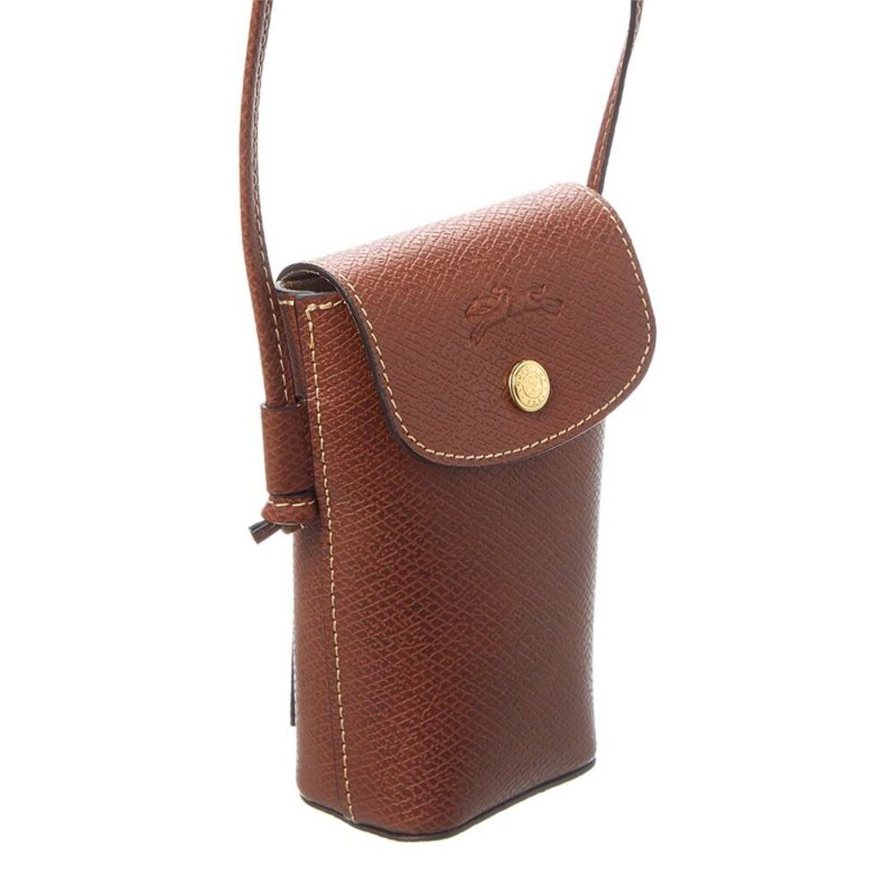 Longchamp Épure Phone Case With Leather Lace, Brown - Picture 3 of 4